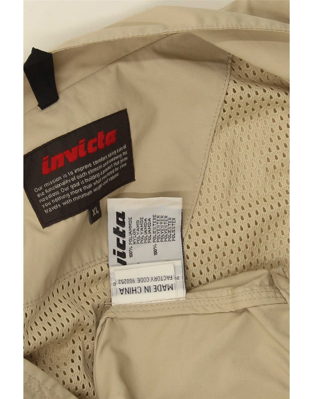 Invicta Regnjakke til mænd UK 42 XL Beige Polyamid