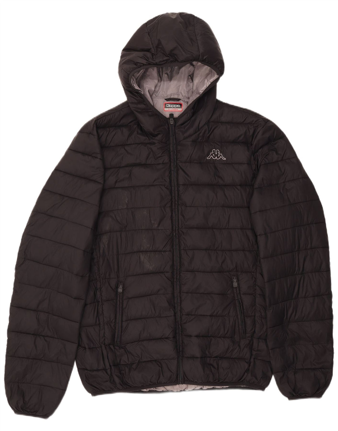 Kappa Herre hættepolstret jakke UK 44 2XL Sort polyamid