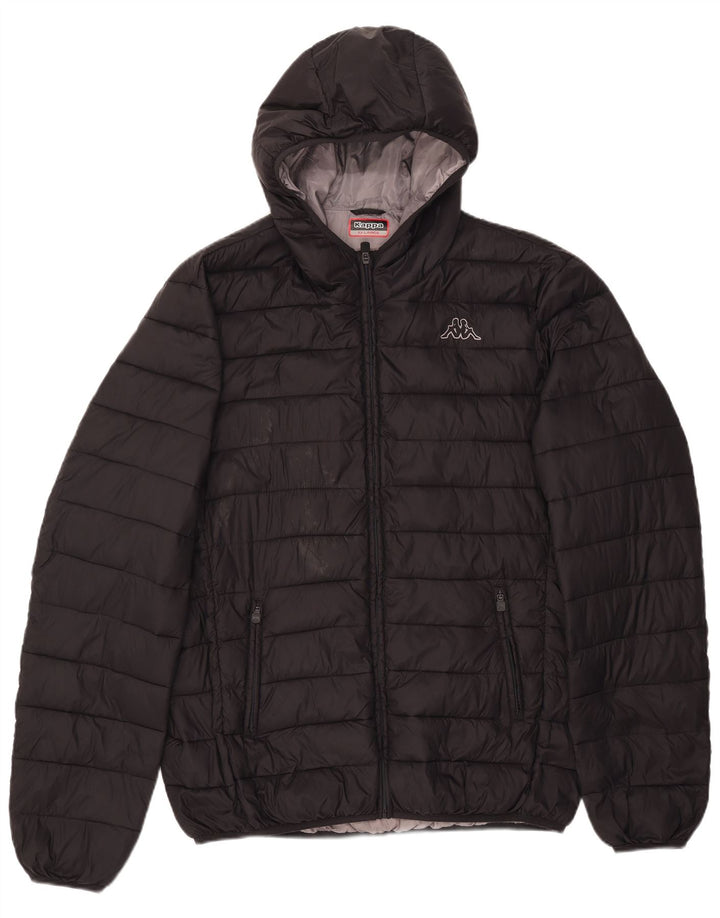 Kappa Herre hættepolstret jakke UK 44 2XL Sort polyamid