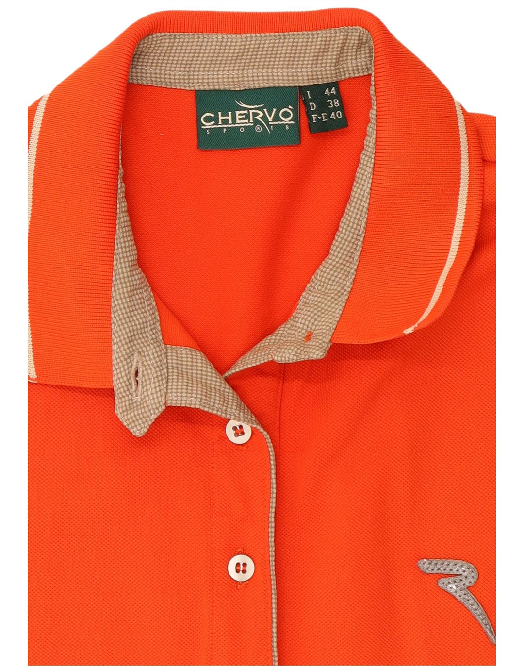 Chervo Dame Polo Dress IT 44 Medium Orange
