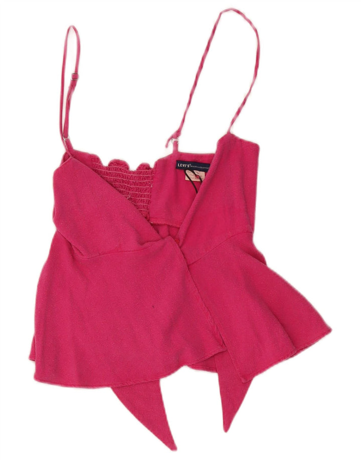 Levi's Womens Crop Cami Top US 1 XS Pink