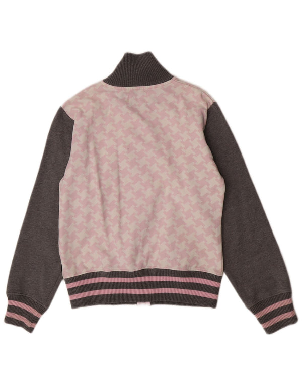 Sergio Tacchini Dame træningsdragt Topjakke UK 14 Medium Grey Houndstooth