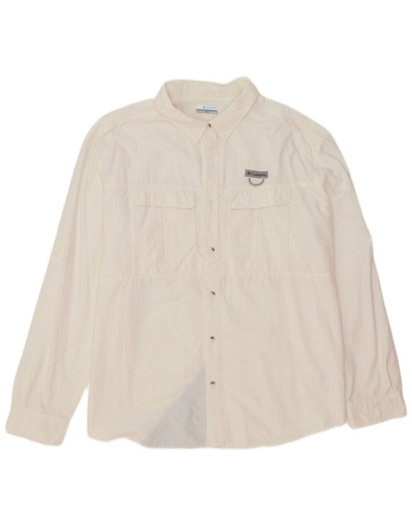 Columbia Mens Shirt 2XL White Nylon