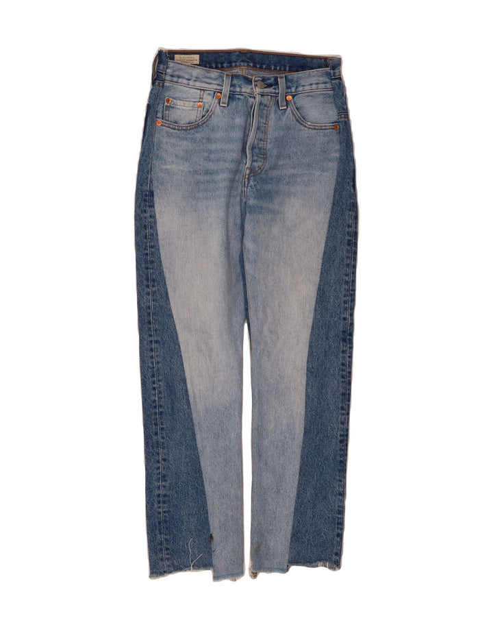 LEVI'S Womens 501 Straight Jeans W25 L28 Blue Colourblock Cotton Vintage Levi's and Second-Hand Levi's from Messina Hembry 
