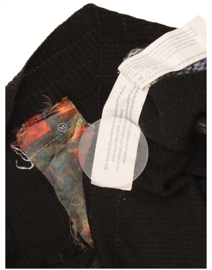 Desigual Dame Boat Neck Jumper Sweater UK 12 Medium Flerfarvet