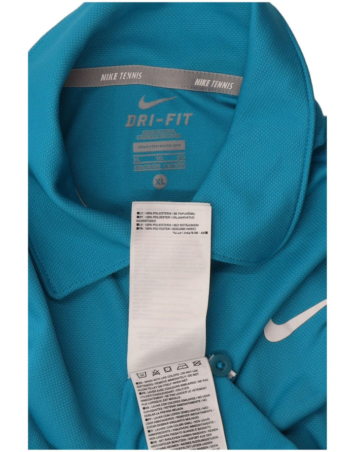 NIKE drenge poloshirt 13-14 år XL blå polyester