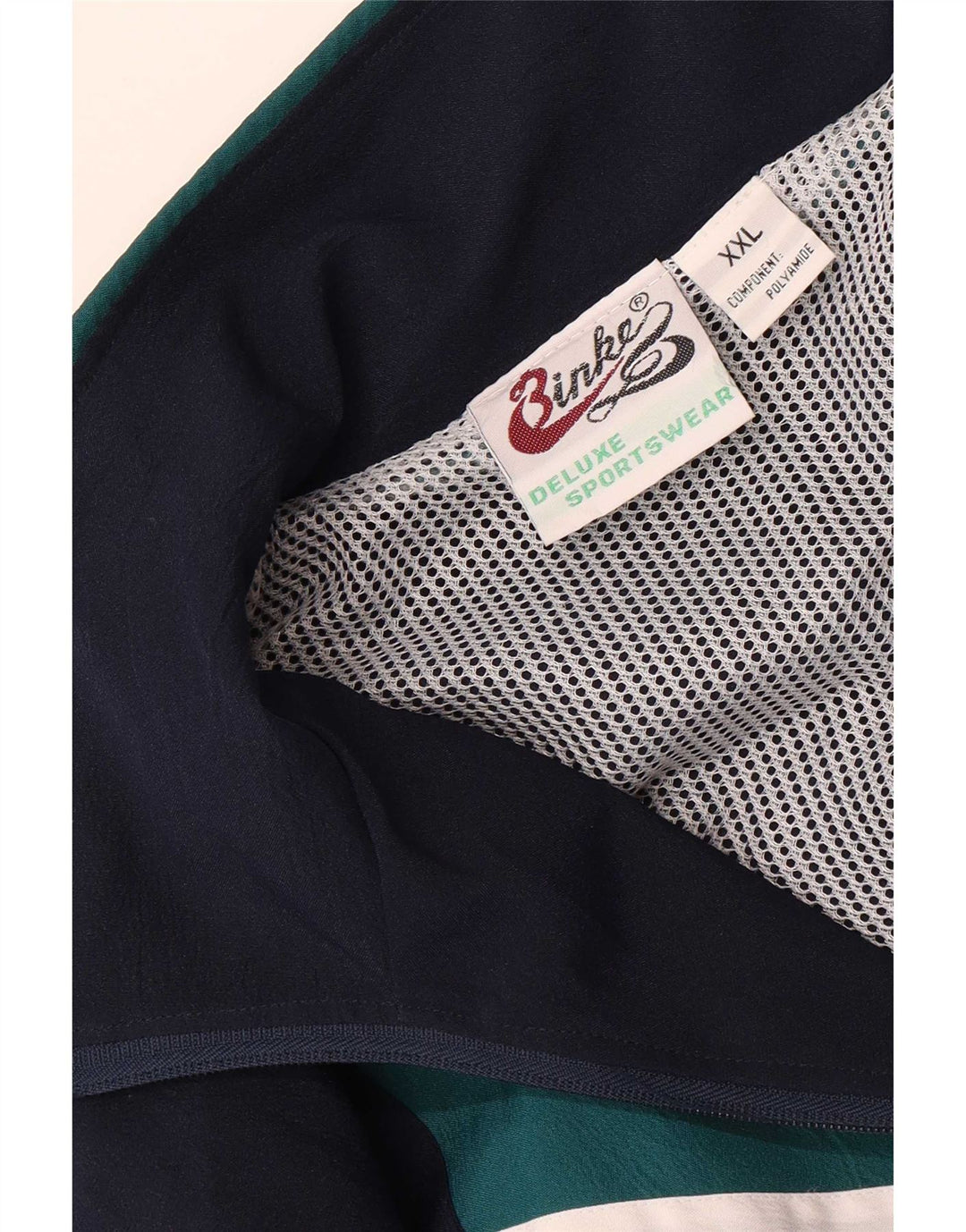 Vintage træningsdragt til mænd Topjakke 2XL Flerfarvet Colourblock Polyamid