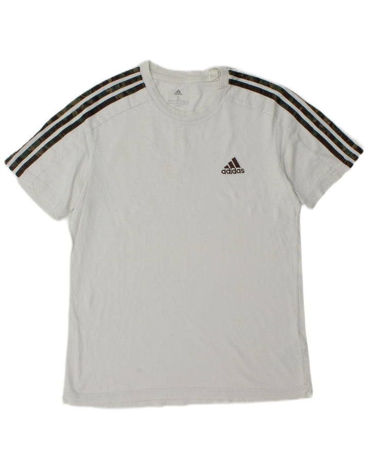 Adidas herre T-shirt top lille hvid bomuld