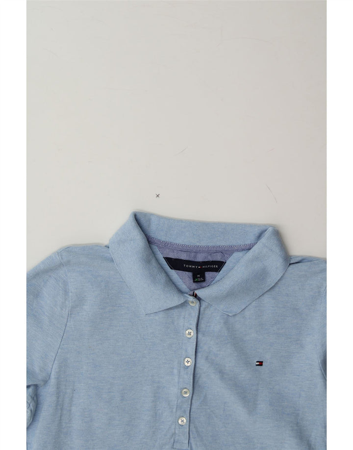 TOMMY HILFIGER Womens Polo Shirt UK 12 Medium Blue Cotton Vintage Tommy Hilfiger and Second-Hand Tommy Hilfiger from Messina Hembry 