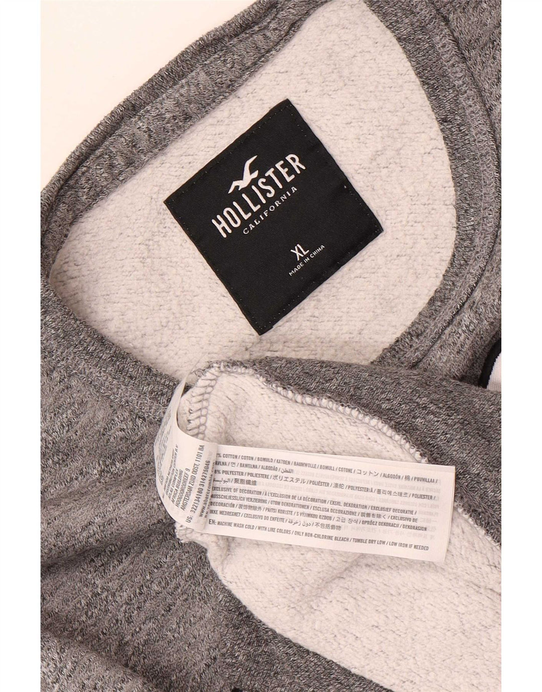 Hollister Herre Grafisk Sweatshirt Jumper XL Grå Bomuld
