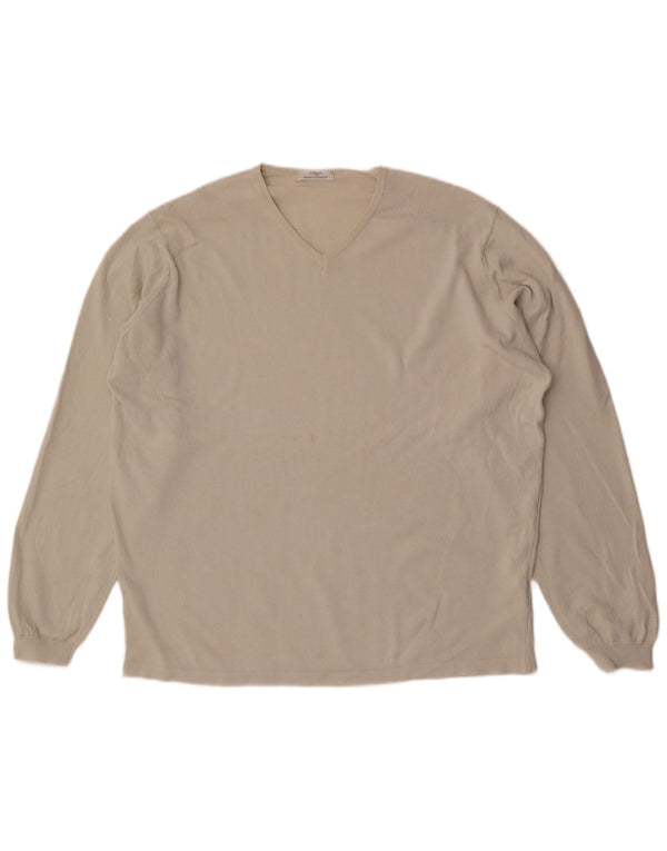 Marks & Spencer Herre Top Langærmet XL Beige Bomuld
