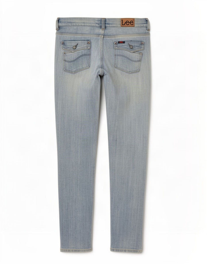 Lee Dame Slim Jeans W28 L30 Blå Bomuld