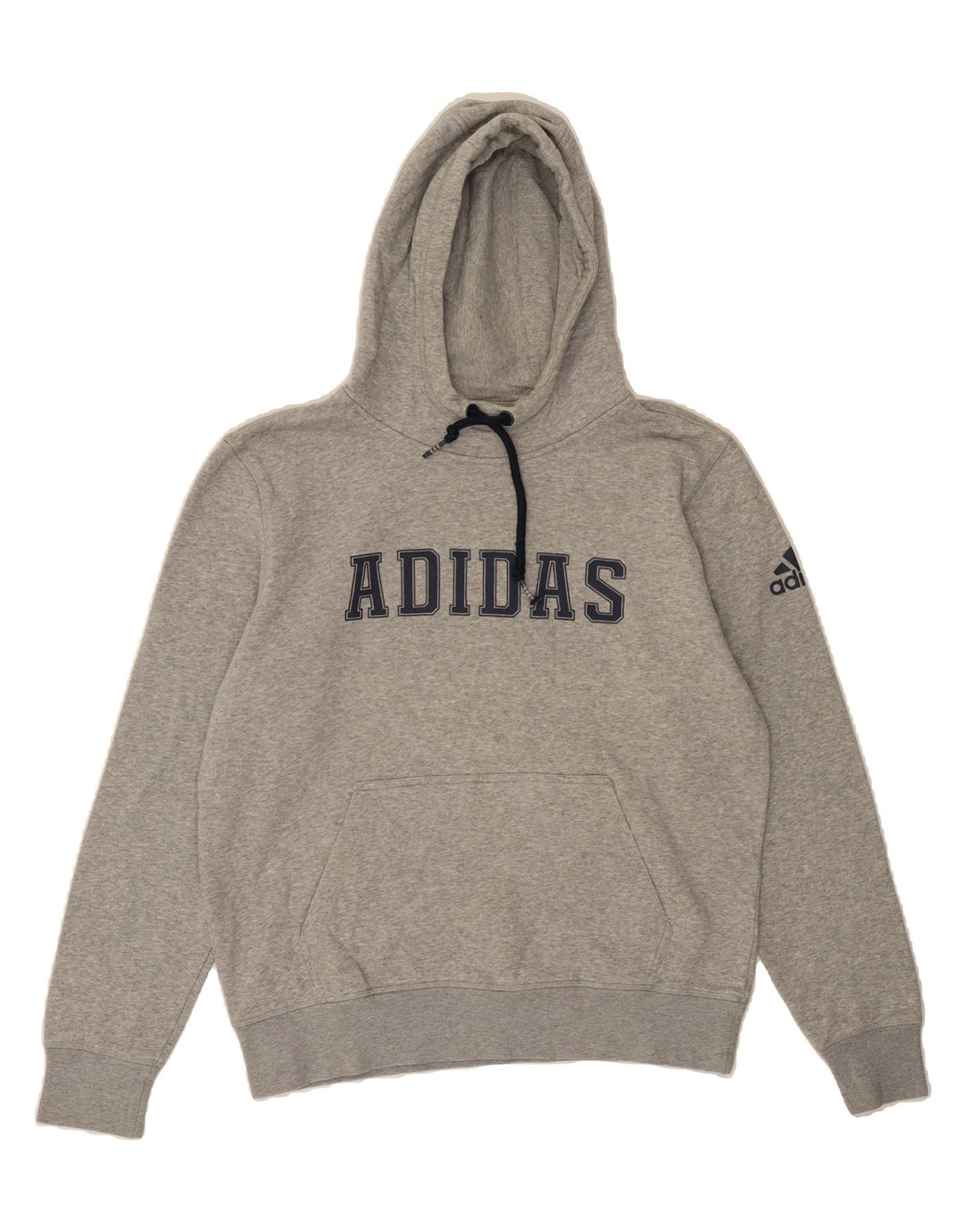 ADIDAS Mens Graphic Hoodie Jumper Medium Grey Cotton Vintage Adidas and Second-Hand Adidas from Messina Hembry 