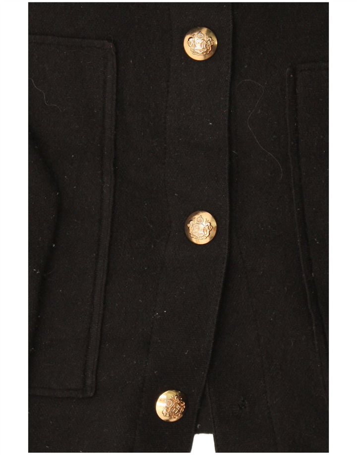 Massimo Dutti Womens Crop Oversized Bolero-jakke UK 6 XS Sort