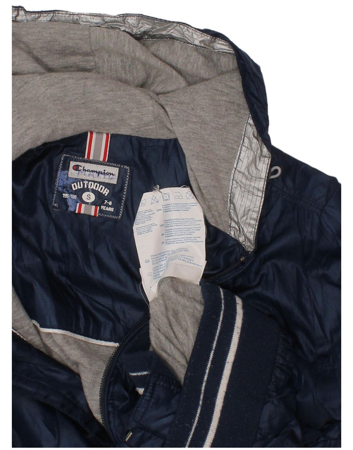 Champion drenge hætte regnjakke 7-8 år Lille marineblå polyester
