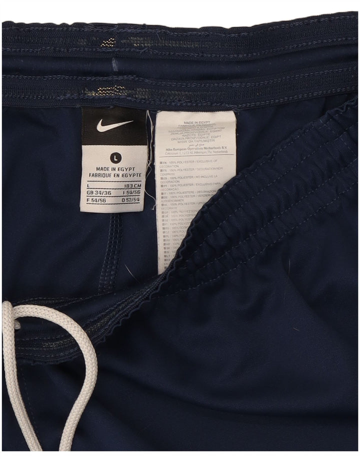 NIKE Mens Sport Shorts  Large  Navy Blue Polyester