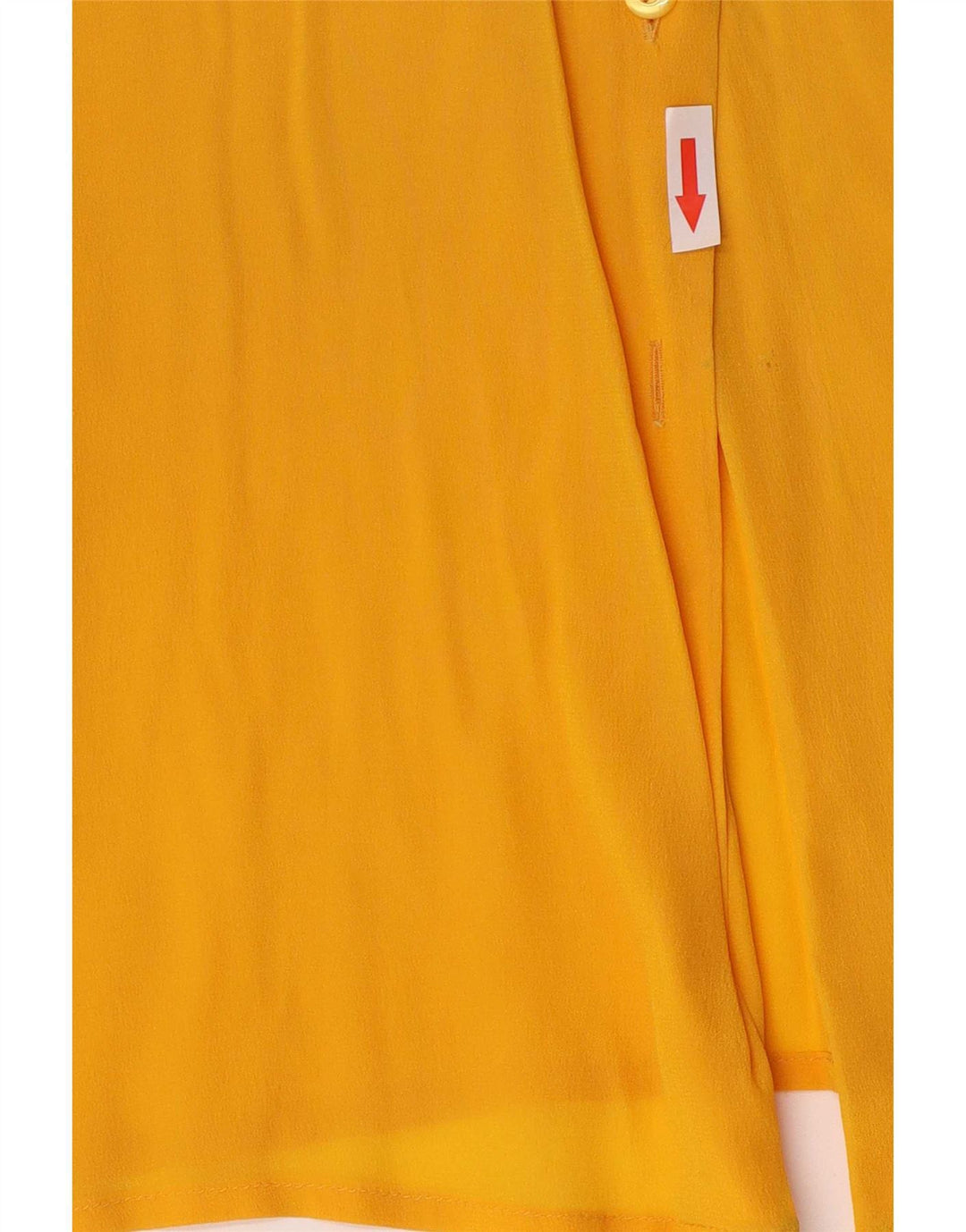 Vintage kortærmet skjortebluse til kvinder IT 42 Medium Yellow