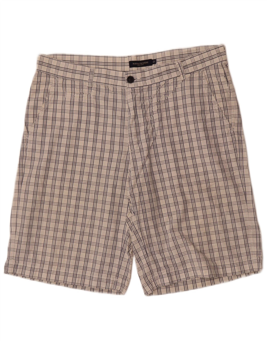 Marina Yachting Herre Chino Shorts IT 50 Large W36 White Check