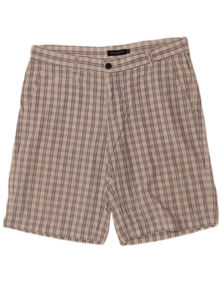 Marina Yachting Herre Chino Shorts IT 50 Large W36 White Check