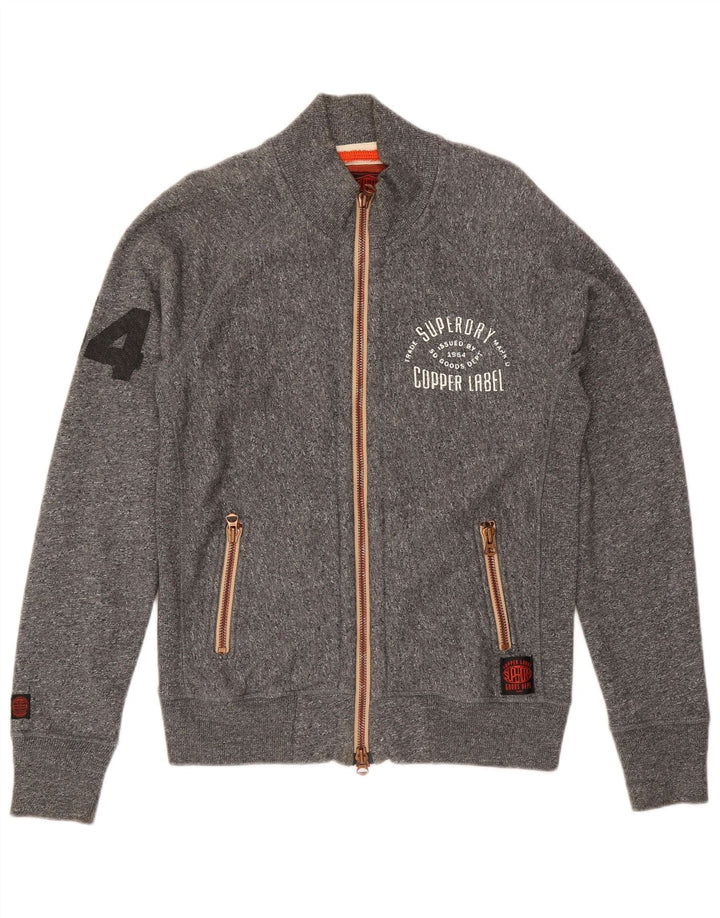 Superdry Grafisk træningsdragt jakke til mænd Stor grå bomuld