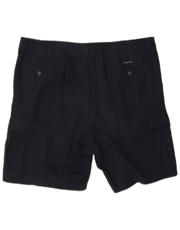 Marlboro Classics Herre Cargo Shorts IT 54 2XL W42 Navy Blue Linen