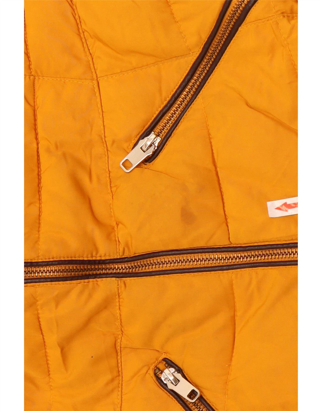 Zara Dame Crop Polstret Jakke UK 10 Lille Gul