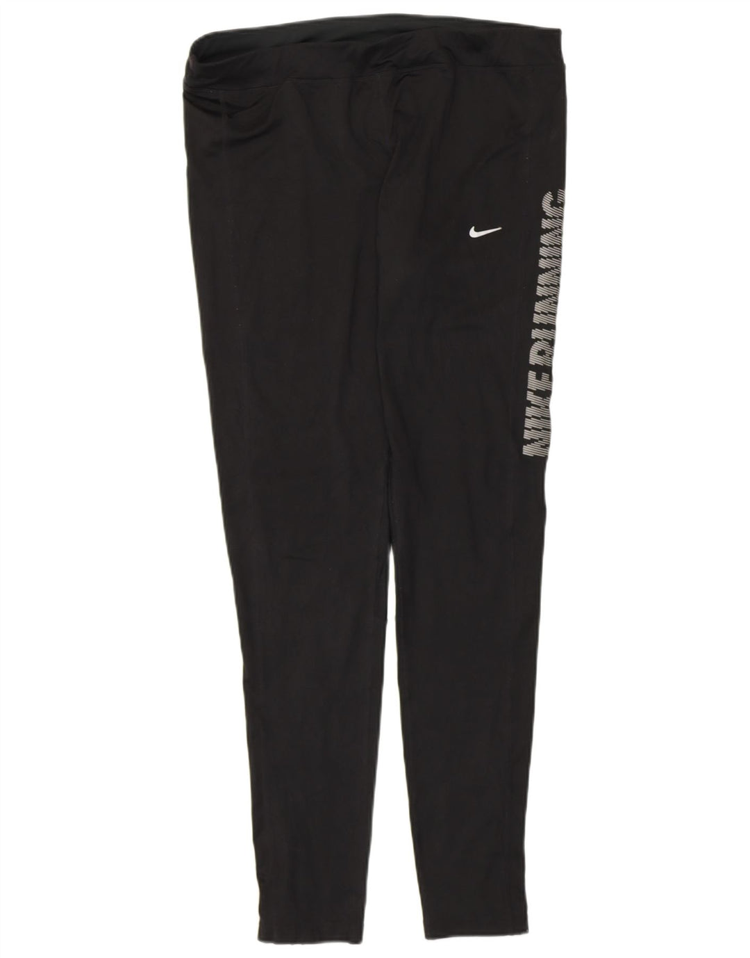 NIKE Dri Fit grafiske leggings til kvinder UK 18 XL sort polyester