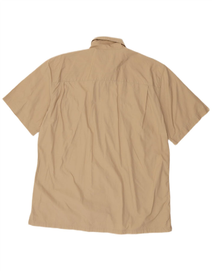 Gas Kortærmet Herreskjorte XL Beige Bomuld