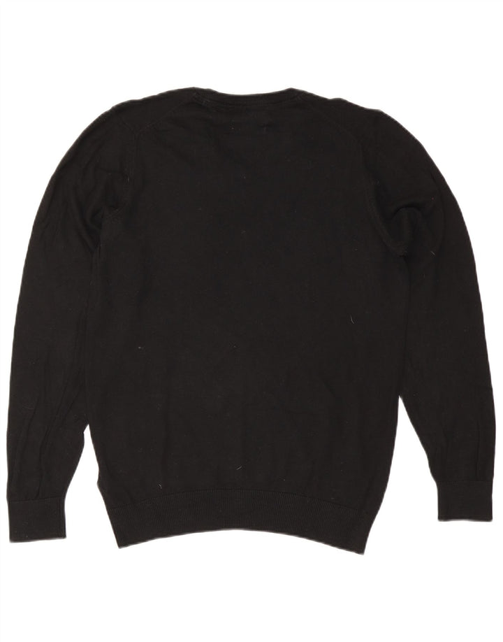 Marks & Spencer Herre Regular Fit V-hals sweater lille sort bomuld