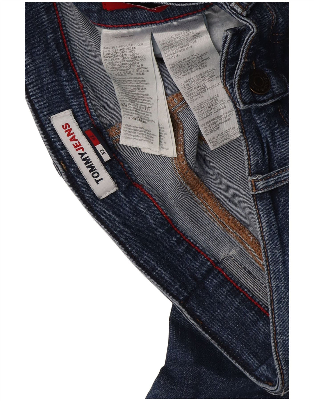 Tommy Hilfiger Herre Slim Jeans W32 L32 Blå Bomuld