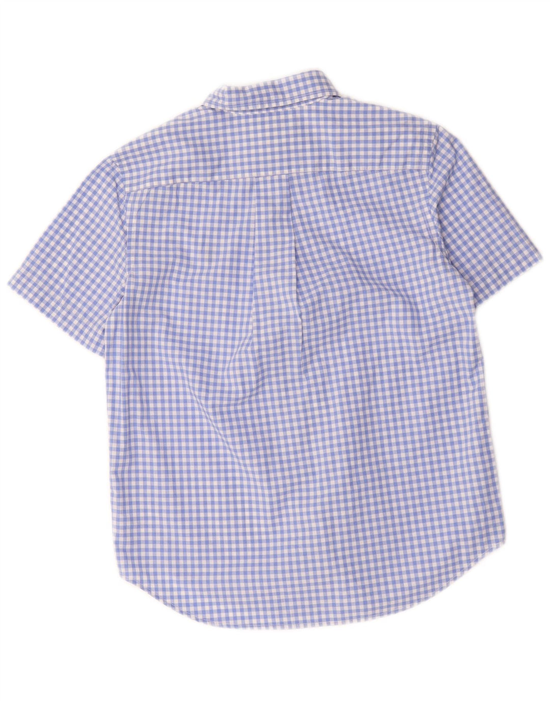 Ralph Lauren drenge kortærmet skjorte 10-11 år mellemblå Gingham bomuld