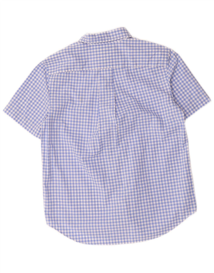 Ralph Lauren drenge kortærmet skjorte 10-11 år mellemblå Gingham bomuld