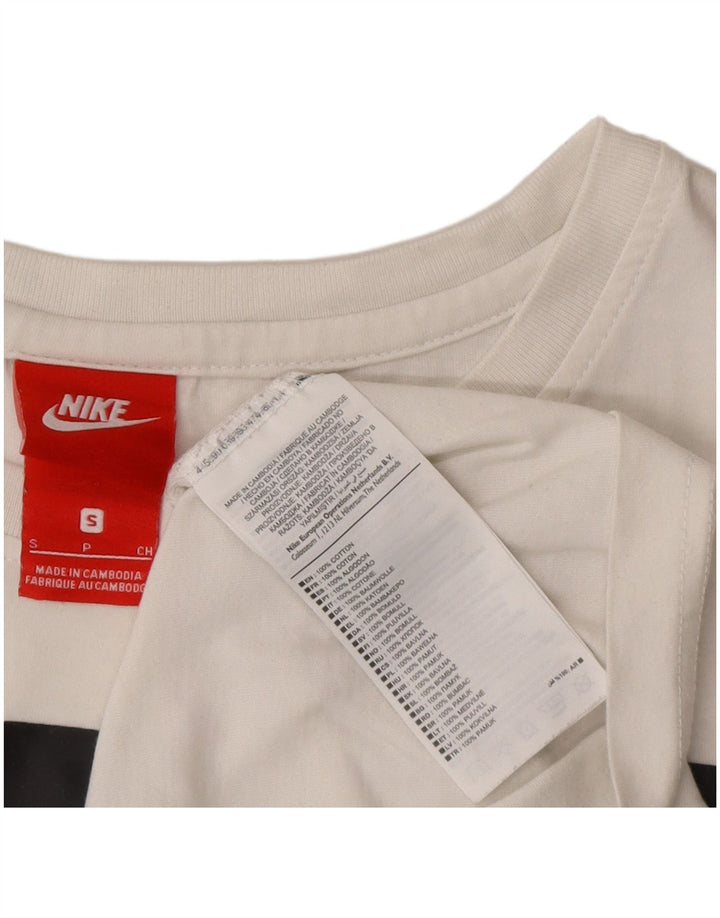 NIKE Grafisk T-shirt top til mænd, lille hvid bomuld