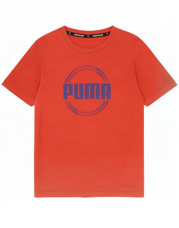 Puma drenge grafisk t-shirt top 9-10 år rød bomuld