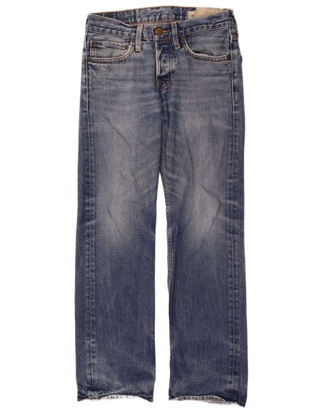 Hollister Straight Jeans til mænd W29 L30 blå bomuld