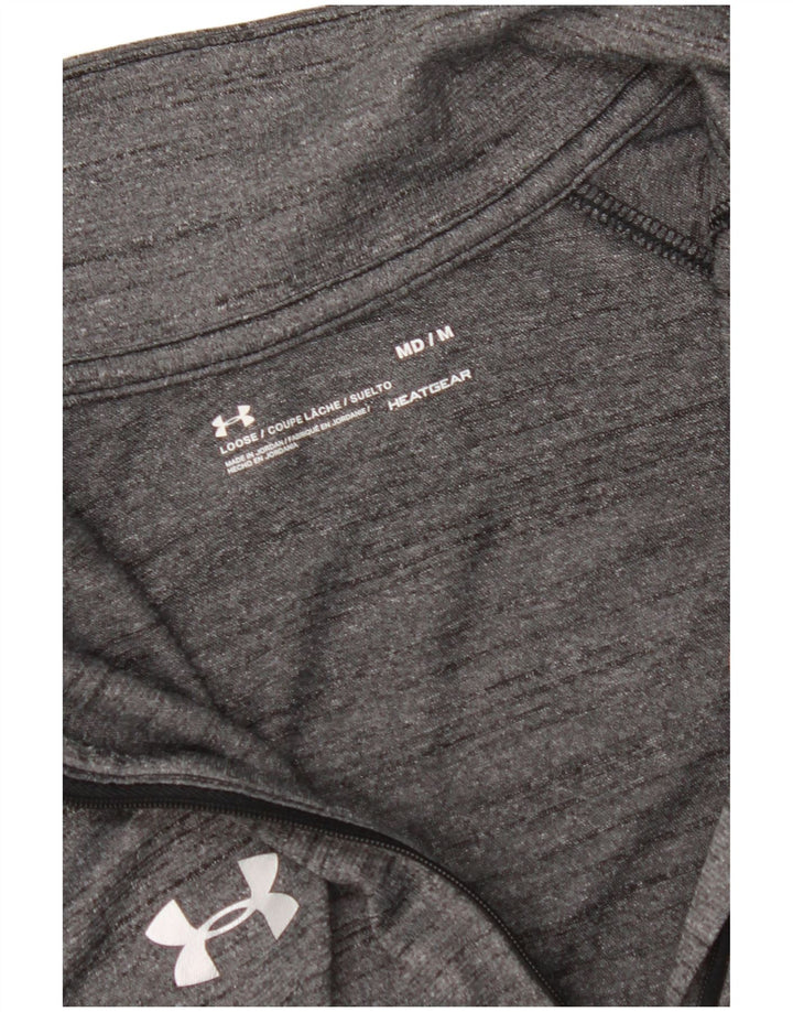 UNDER ARMOR Herre Heat Gear Zip Neck Pullover Træningsdragt Top Medium Grå
