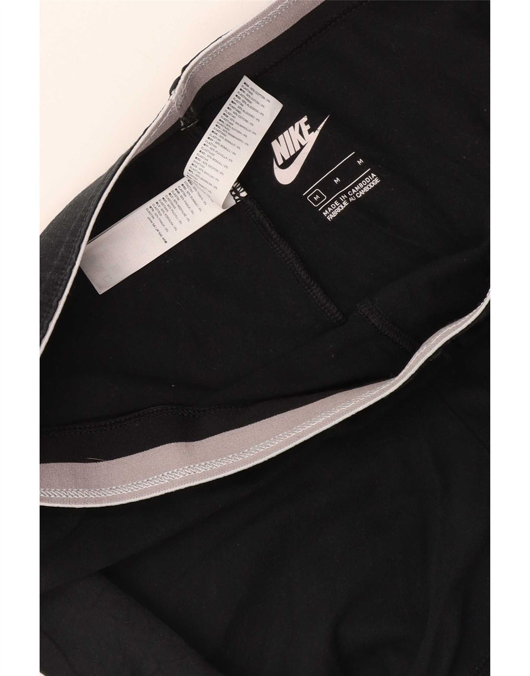 Nike Dame Leggings UK 12 Medium Sort Bomuld