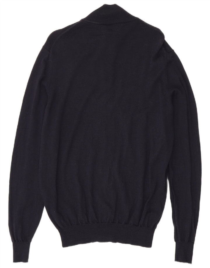 Trussardi Herre Cardigan Sweater Stor Marineblå Uld