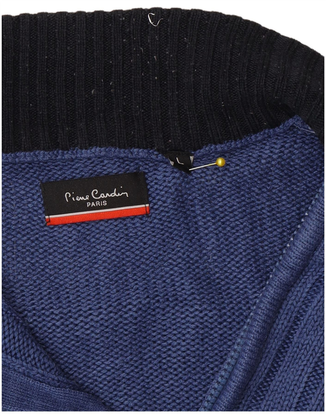Pierre Cardin Herre Zip Neck trøje Sweater Large Blue