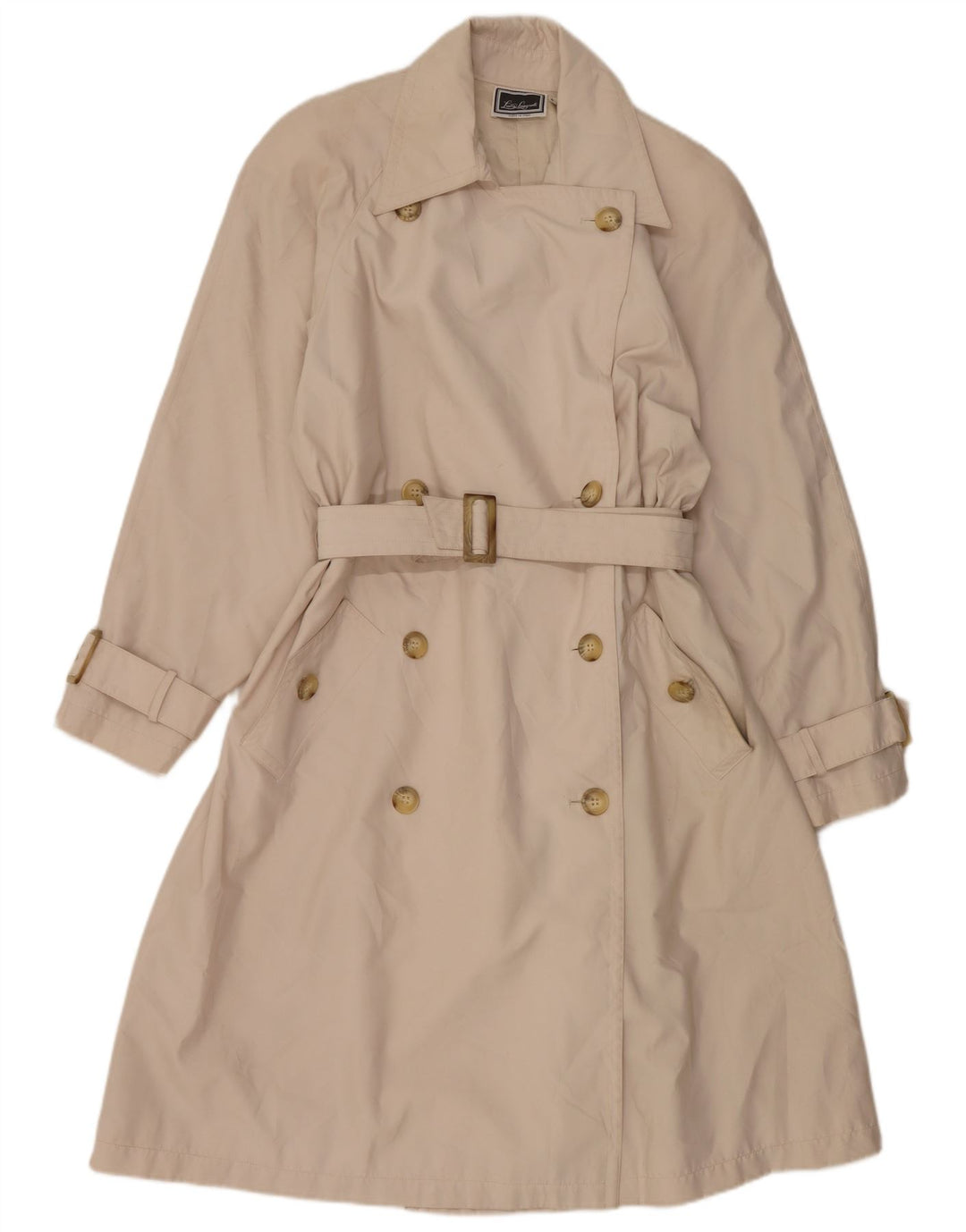 Luisa Spagnoli Trench Coat til kvinder UK 10 Small Beige Polyester