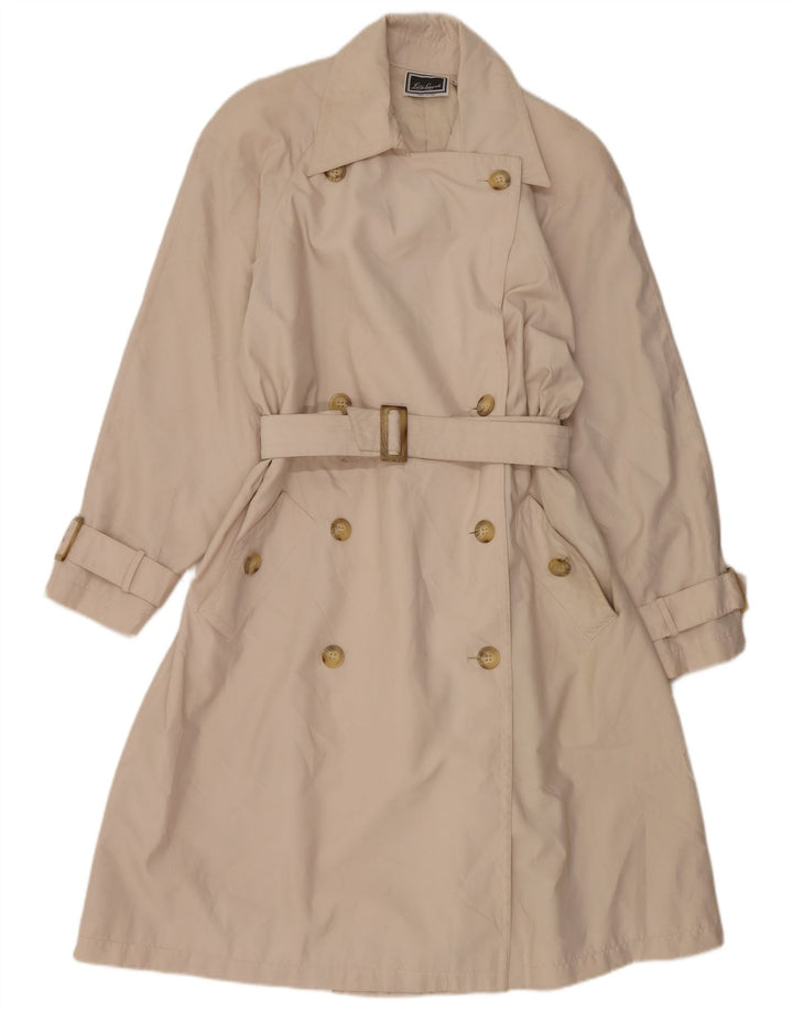 Luisa Spagnoli Trench Coat til kvinder UK 10 Small Beige Polyester