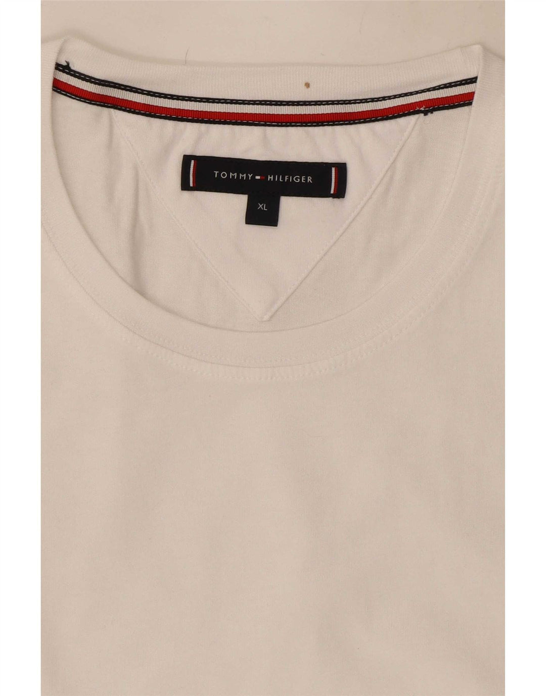 Tommy Hilfiger Herre T-Shirt Top XL Hvid