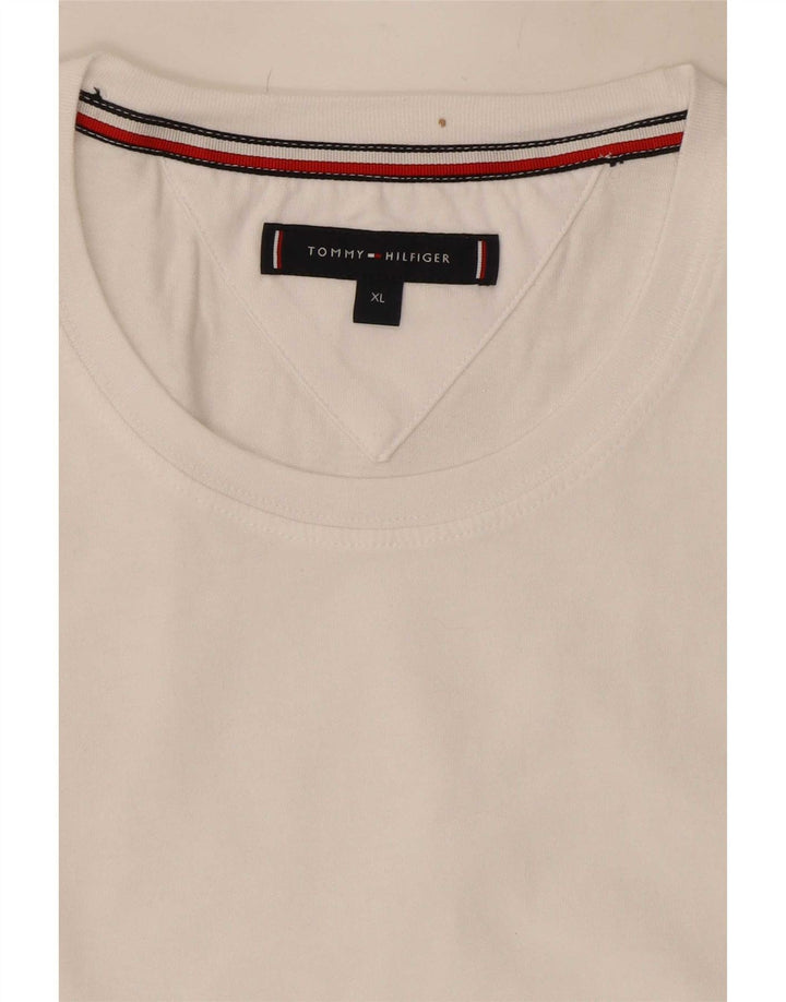 Tommy Hilfiger Herre T-Shirt Top XL Hvid