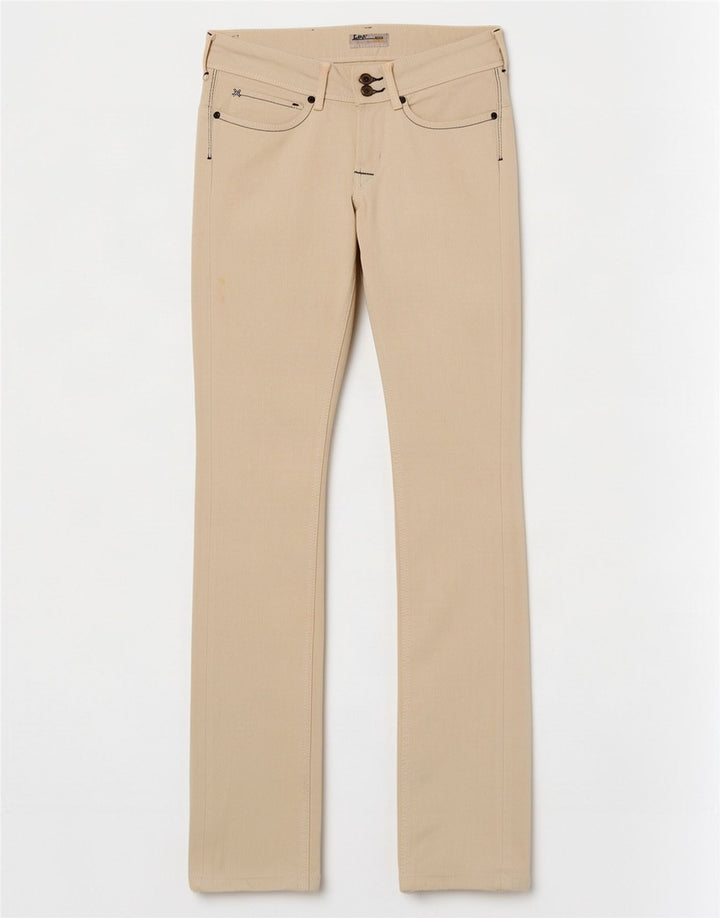 Lee Dame Amy Slim Jeans W27 L33 Off White Bomuld