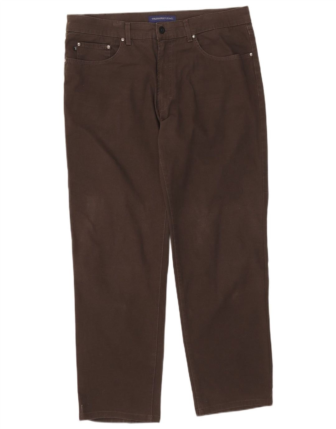 TRUSSARDI Straight jeans til mænd W40 L30 brun bomuld
