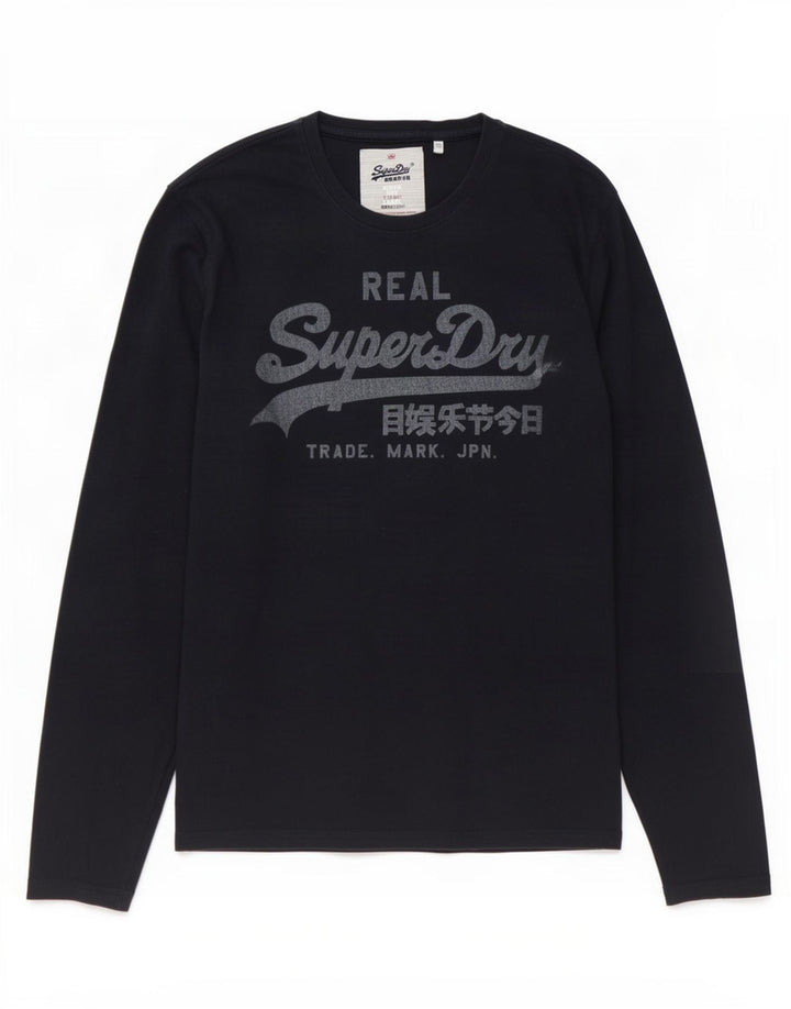 Superdry Grafisk Top Langærmet Herre Stor Marineblå Bomuld