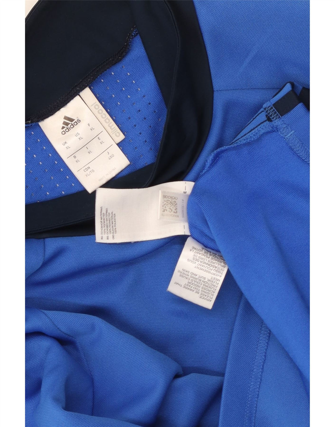 Adidas Herre Climacool Top Langærmet XL Blå Colourblock Polyester