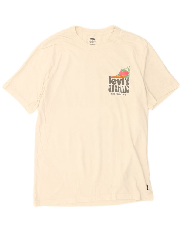 Levi's Herre Relaxed Fit Grafisk T-Shirt Top Lille hvid Bomuld