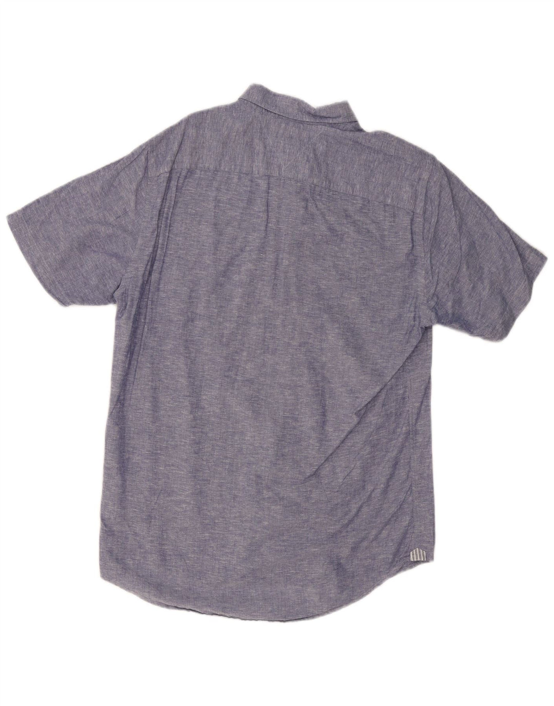 TOMMY HILFIGER Kortærmet herreskjorte Medium Blue Flecked Bomuld