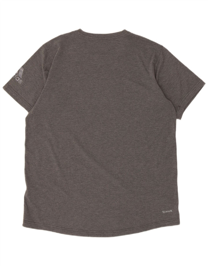 Adidas Herre Climalite Grafisk T-Shirt Top Stor Grå Polyester